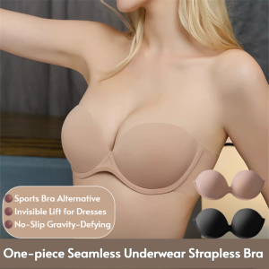 【Non-slip/No-drop】Seamless Push-up Non-slip Bra Pads Lifting Bra Stickers Backless Strong Push-up Strapless Bras Waterproof And Non-sagging Off-shoulder Underwear Seamless Bra Stickers