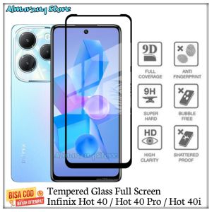 Tempered Glass Full Screen Infinix Hot 40 40 Pro 40i Anti Gores Kaca Pelindung Layar