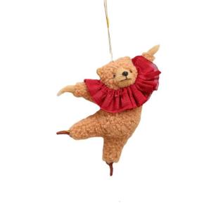 Room Bedside Pendant Dancing Bear Doll Charming Room Decor Car Pendant Plush Material Great for Room Key Bag Decoration