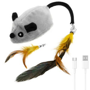 Cat Mouse Interactive Plush Toys LED Glow Electric Telecontrol Auto RechargeableMoving Mice Toy Realistic Kitten