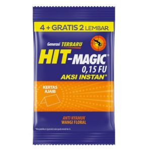 Hit Magic Aksi Instant Renceng 12 Sachet Obat Nyamuk Bakar Kertas Ajaib