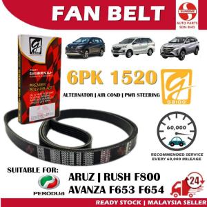 S2U Gaido Fan Belt Perodua Aruz Toyota Rush F800 Avanza 1.5 F653 F654 6PK1520 Tali Kipas Kereta