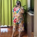 SOPHIA ABSTRACT CHALLIS TERNO TOKONG COORDINATES | FREESIZE FIT SMALL TO XL FRAME. 