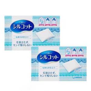 Japan Unicharm Silcot 82pcs x 4 Velvet Touch Cotton Pads Facial Makeup Remover Pads Cotton Makeup Face Wipe
