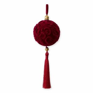 RGFV Snowflake Elk Christmas Tree Ornaments Velvet DIY Christmas Lantern Decoration Retro With Tassel Christmas Pendant Party Decoration