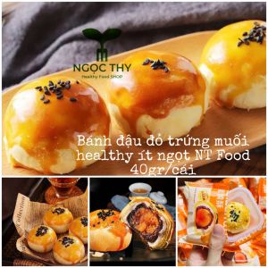 Bánh đậu đỏ trứng muối healthy ít ngọt thơm ngon bánh ngàn lớp nội địa Trung 40gr/gói