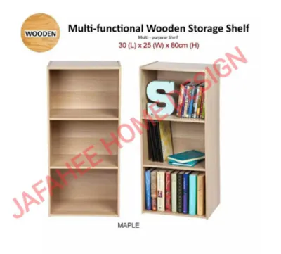 JFH 3 Tier Color Box / Utility Shelf / Book Shelf / Bocowood 1315 / Rak Buku