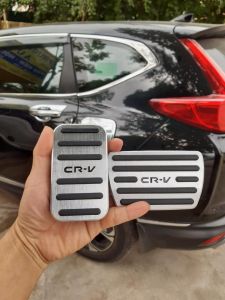 Bộ 2 ốp trang trí chân ga Chân Phanh xe Honda CRV 2023-2018 Cao Cấp