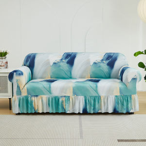 1/2/3/4 Seater Skirt Sofa Cover L-shaped Universal Sofa Slipcover High Stretch Couch Cover Sofa Protector