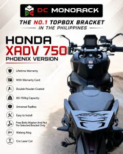 HONDA XADV750 / XADV 750 UP TO 2026 VERSION TOPBOX BRACKET PHOENIX VERSION HEAVY DUTY LIFETIME WARRANTY DOUBLE POWDER COATED PLUG AND PLAY CNC LAZER CUT