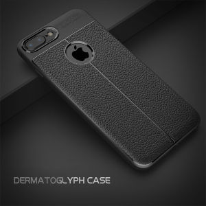 LANLIN for iPhone 6 6s 6 Plus 7 iPhone 8 Plus Phone Case Luxury Soft TPU Silicone Carbon Fiber Leather Patten Business Camera Protection Back Casing Cover