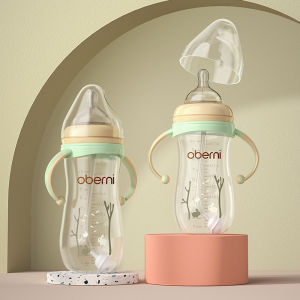 Oberni (Ready Stock) Baby Bottle Feeding Bottle Wide Neck PP Bottle Botol Susu Newborn Baby Anti-flatulence And Anti-Choking  270 ML