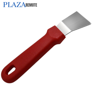 SCRAPER KAPE PENGKIKIS SPATULA PEMBERSIH KERAK BAHAN STAINLESS LURUS / BENGKOK