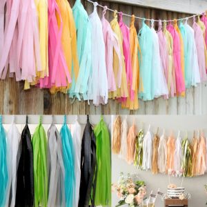 SG LOCAL STOCK Colorful Paper Tassel Garland for Wedding Birthday Party Decorations DIY Baby Shower Event Party Supplies