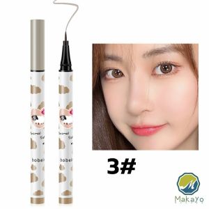 Makayo ปากกาอายไลเนอร์ กันน้ํา ติดทนนาน ไม่เลอะ ปลายขนแปรงนุ่ม สีดํา สีน้ําตาล Lasting Eyeliner
