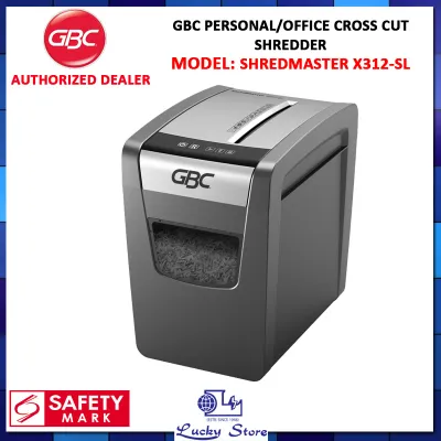(BULKY) GBC SHREDMASTER X312-SL PERSONAL/OFFICE CROSS CUT MOMENTUM SHREDDER WITH ANTI-JAM TECHNOLOGY 23 LITRES BIN CAPACITY 2 YEARS CARRY-IN WARRANTY