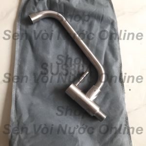 Vòi rửa chén bát gắn tường xả lạnh chất liệu inox304 xoay 360 độ