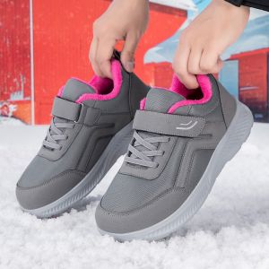 Lesvago Autumn Winter Warm Men Sneakers Women Walking Shoes with swollen feet Big foot bone diabetes Shoes for the foot with Hallux valgus Elderly widened walking shoes