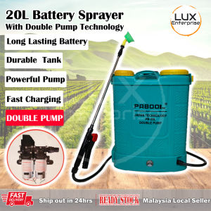 🔥READY STOCK🔥Ship Out In 24Hrs🔥 Upgraded Japan Battery Knapsack Shoulder Sprayer 20L Double Pump with Rechargeable Battery Chemical Pump Pam Racun Beteri Pump Racun Tong Racun Bateri Electric Sprayer Penyembur Racun High Pressure