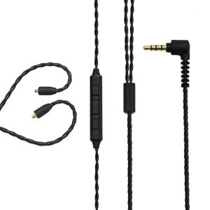 4Strand Braideds Headphone Cable With Triple Button Microphones MMCX Connectors for SE425 SE535 SE846 UE900