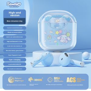 100% Authentic Sanrio Hello Kitty Wireless Bluetooth Earphone V5.4 HIFI Sound Earphones with mic Original High Quality Sports Headset Melody Noise Cancellation TWS Wireless Earbuds for IOS Android Phone Birthday Gift BL05