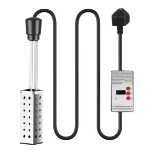 2500W Electric Immersion Water Heater - Bucket & Pool Heater with Thermostat Fast Heating for Household Bathtub Travel