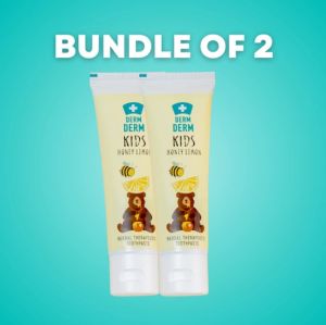 Derm Derm Kids Honey Lemon Herbal Toothpaste 50g [Bundle of 2] & [Bundle of 3]