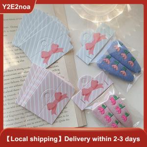 【Y2E2noa】 100Pcs Foldable Packaging Paper Cards Bow Cards For Handmade Jewelry Retail Hang Tag Flowers Display Cardboard