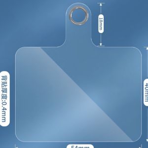 SG Soft PVC Phone Lanyard Pad – Transparent Anti-Loss Patch with Back Adhesive Clip