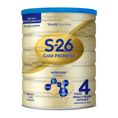 Wyeth Nutrition S-26 Gold Promise Stage 4 Growing-up Formula 1.6KG - From 36 Months