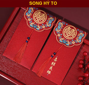 Combo 10 bao lì xì đỏ lễ tết cưới hỏi lịch sự phong cách