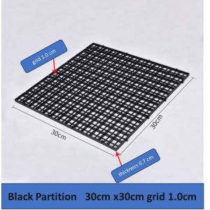 Fish tank cover and divider splicable grid board multifunctional grid board black and white 30cm x 15 cm 30cm x30 cm
