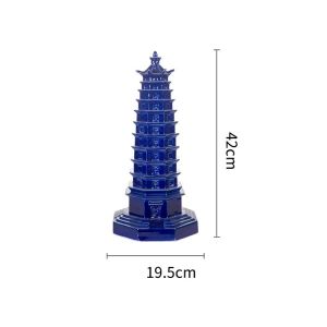 FFBH Retro Ceramic Pagoda Figurines Desktop Ornaments Handmade Luxury Aesthetic Creative Interior Decoration Crafts Holiday Gifts M1Y4T