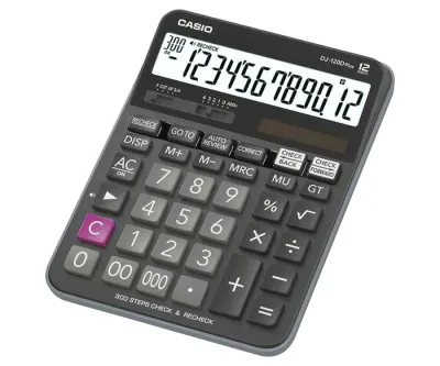 Kalkulator CASIO DJ 120D Plus Original - 12 Digit - 2 Power - Check and Recheck - Large Display - Kalkulator Dagang - Kalkulator Pasar - Kalkulator Kantor