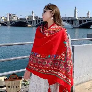 C189 Khăn Choàng Cổ Áo Choàng Thổ Cẩm Boho 180X100Cm Mềm Mại Phong Cách Vintage Làm Quà Tặng Chụp Hình Chụp Hình Du Lịch Đi Làm Đi Chơi Đi Công Tác