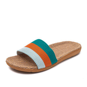 Ladies Linen Slippers for Women Home Cotton Linen Comfortable Non-slip Sandal Slippers for Couples
