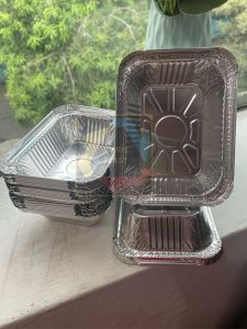 Alumunium Foil Persegi Panjang/Tray Foil/Wadah Alumunium Ukuran 250 Ml Harga Per 20 Pcs