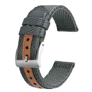 BISONSTRAP Weaving Nylon Watch Straps18mm 20mm 22mm Watchband for Men and WomenComfortable and ReplaceableMetal Buckle2026