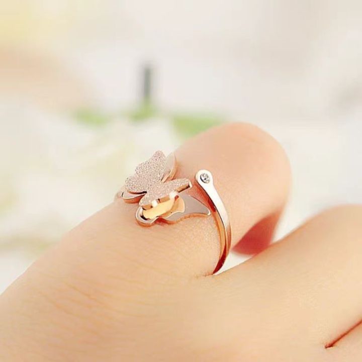 Simple and Fashionable Butterfly Open Diamond Ring, a Must-have for ...