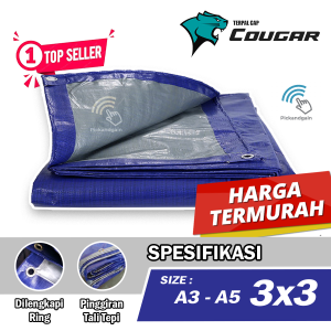 Terpal Plastik Cap Cougar Ukuran 3x3