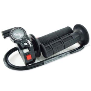 A Pair of Motorcycle Quick Throttle Grips With Cable Off-Run-Off Engine Control Switch Handle Grip Plug and Play