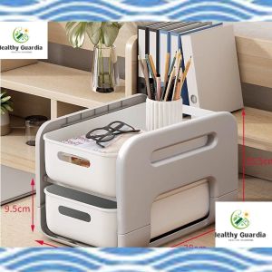 【Healthy Guardian】Schoolbag storage rack movable book storage rack pulley cabinet drawer-type bookshelf