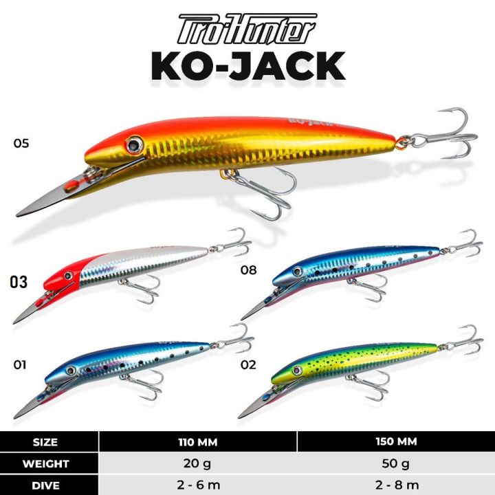 Lure Umpan Pancing Pro Hunter AZURA KO Jack 110 mm 150 mm 190 mm