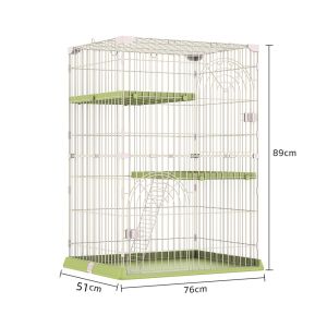 Petcho ที่นอนแมว บ้านแมว กรงขังแมว กรงแมวพับได้ Cat Cage กรงแมว3-4ชั้น กรงแมวคอนโด ที่นอนน้องแมว เหล็กหนา แข็งแรงทนทาน