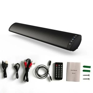 BS-39B 2.0 Channel Wireless Sound Bar with Remote Control Speaker Stereo Soundbar for Home hotel offic with wireless charger