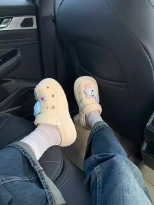 2026 New WomenS Summer Outdoor Non-Slip Thick-Soled Height-Increasing Cute Cartoon Closed-Toe Beach Sandals