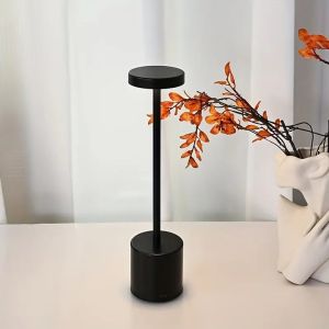 【Free Shipping】Touch Sensor LED Table Lamp USB Rechargeable Desk Lamp 3-Colors Dimming Modern Style LED Night Light for Room Restaurant Hotel Cafe Bar Bedroom Decoration