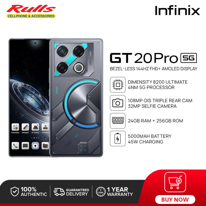 Infinix GT 20 Pro 5G Smartphone | 24GB+256GB | MTK Dimensity 8200 ...