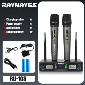 RAYHAYES Wireless Microphone Dual Handheld Karaoke Microphone for Karaoke Party for Girls Gift