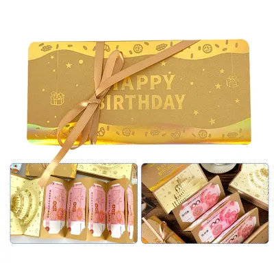 3D Birthday Cake Red Envelope Creative Card Cash Holder For Birthday Lucky Money Gift